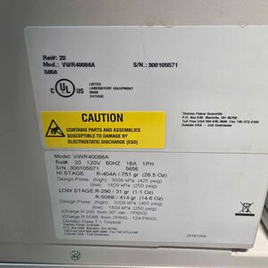 VWR VWR40086A Ultra Low Freezer