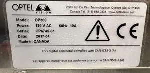 Optel Vision Systems OP300 Inspection Machine
