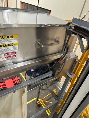 Integrated Stainless Ribbon Blender Mixer and Mettler Toledo Metal Detector Line