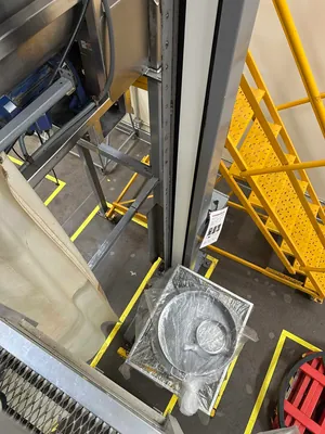 Integrated Stainless Ribbon Blender Mixer and Mettler Toledo Metal Detector Line