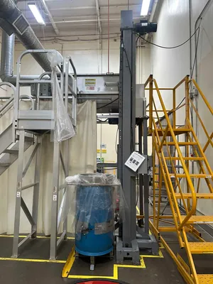 Integrated Stainless Ribbon Blender Mixer and Mettler Toledo Metal Detector Line
