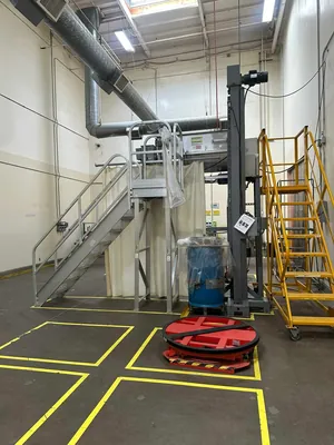 Integrated Stainless Ribbon Blender Mixer and Mettler Toledo Metal Detector Line