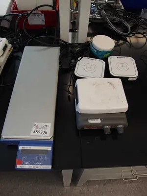 Lot of 5 IKA RT 10, Corning PC-420 and Westtune MS3000C Magnetic Stirrers and Hot Plates