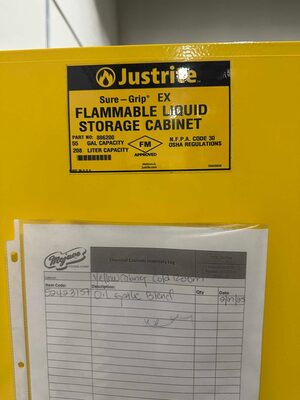 Justrite Sure-Grip EX 896200 55 Gallon Flammable Liquid Storage Cabinet