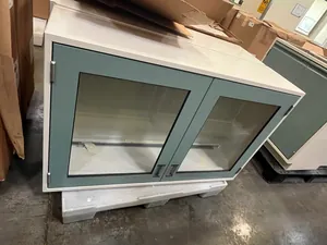 Lot of Lab Storage Counters and Cabinets, Agave and Light Neutral Colors and one pump