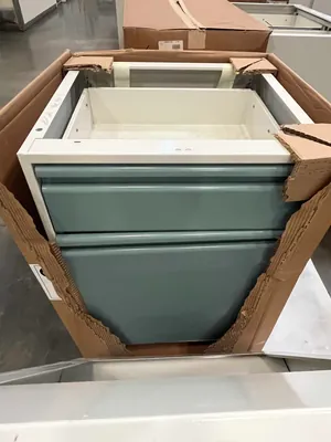 Lot of Lab Storage Counters and Cabinets, Agave and Light Neutral Colors and one pump