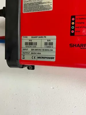 Micropower SHARP 24/60 P6 Battery Charger For 24V Batteries