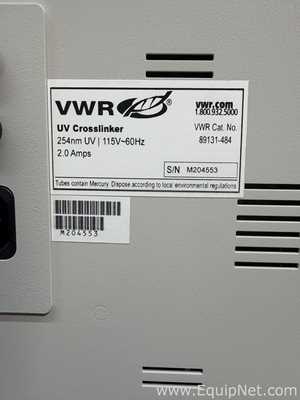 VWR 89131-484 UV Crosslinker Ultraviolet Exposure Chamber