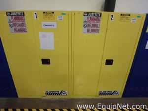 Lote de 2 Gabinetes de Almacenamiento de Inflamables JustRite Requisitos de aire 22 GALS