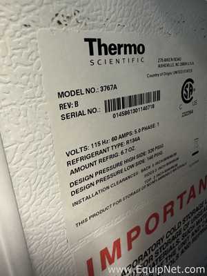 Freezer Thermo Fisher Scientific 3767A