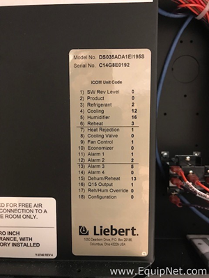Equipamento de Qualidade do Ar Liebert DS035ADA1EI195S