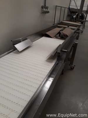 Stainless Steel Transport Conveyor with Plastic Belt