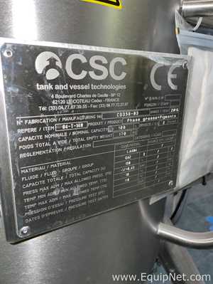 Tanque Acero inoxidable CSC 100 liters, stainless steel, with agitation