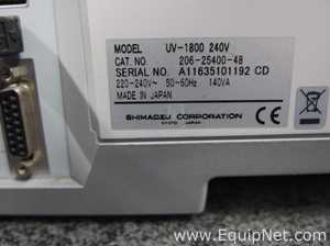 Espectrofotómetro Shimadzu UV-1800