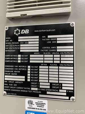 Enfriador Dunham Bush AVX-A-265S-ANHRQ. Sin usar.  250 Toneladas