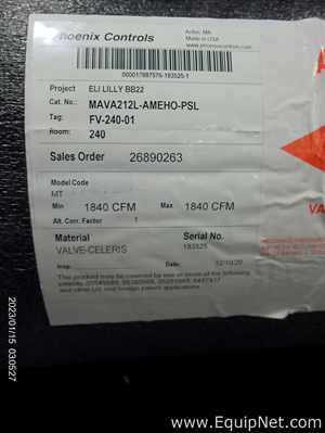 lote de  2 Válvula Phoenix Controls N/A
