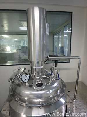 Portable Stainless Steel Vertical Mixing Tank Capacity 120 L with Agitator on Top