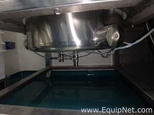 Portable Stainless Steel Vertical Mixing Tank Capacity 120 L with Agitator on Top