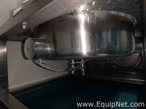 Portable Stainless Steel Vertical Mixing Tank Capacity 120 L with Agitator on Top