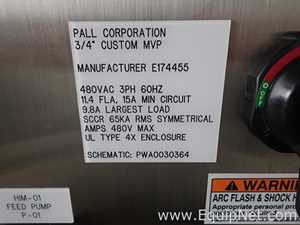 Biorreactor Pall Corporation 3/4 Inch Custom MVP. 4 Pulgadas