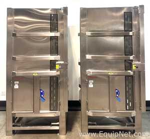 Lot Of 2 Thermo Fisher Scientific 2000L Hyperforma Smartainer Bin 316 SST