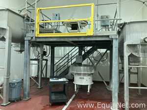 62 Cu. Ft. Sanitary Stainless Steel Double Ribbon Blender With 30 Inch Kason Screener