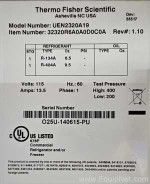 Thermo Scientific UEN2320A REVCO ENZYME FREEZER
