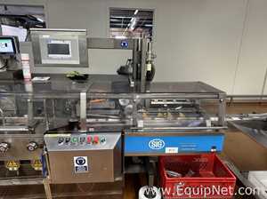 SIG Schweizerische HSL Sachet Filling and Sealing Machine with UHLMANN C2205 Cartoner