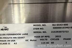 Unused Nuaire NU-S543-600 Class II Type A2 Biological Safety Cabinet
