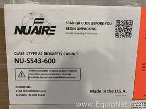 Unused Nuaire NU-S543-600 Class II Type A2 Biological Safety Cabinet