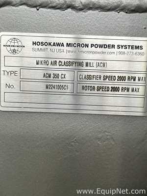 Hosokawa 350 ACM CX Air Classifier Mill