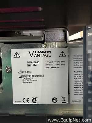 Hamilton Vantage Liquid Handler | FOR PARTS