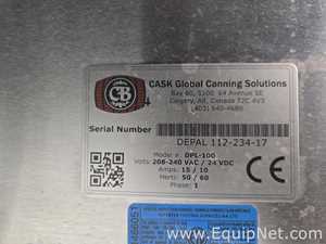 Cask mACS-100 3 Head Carbonated Filler and Seamer with Twist Rinse Infeed and Depalletizer