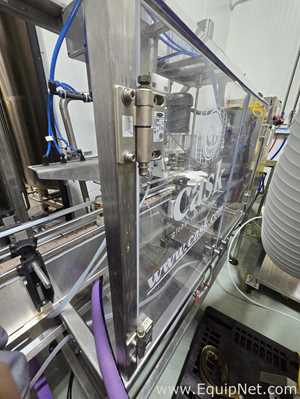 Cask mACS-100 3 Head Carbonated Filler and Seamer with Twist Rinse Infeed and Depalletizer