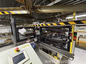 Dual Columbia HL 2000 Palletizers with Wulftec Pallet Wrapper and Ryson Spiral Case Conveyor