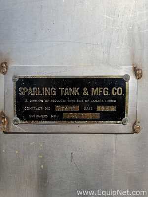 Sparling Tank 3000 Gallon stainless Steel Holding Tank
