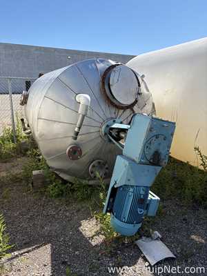 Fabricated Products Approx 1900 Gallon Stainless Steel Jacketed Mixing Tank with Internal Coil
