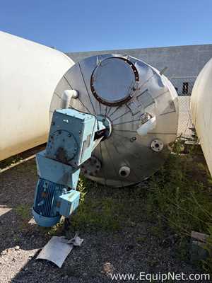 Fabricated Products Approx 1900 Gallon Stainless Steel Jacketed Mixing Tank with Internal Coil