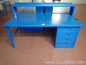 Lot of 8 Lab Benches with Attached Drawers