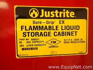 Gabinete de Almacenamiento de Inflamables JustRite Requisitos de aire 96 GALS.  96 Galones