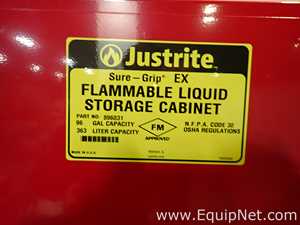 Lote de 2 Gabinetes de Almacenamiento de Inflamables JustRite Requisitos de aire 96 GALS.  96 Galones