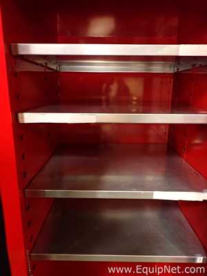 Lote de 2 Gabinetes de Almacenamiento de Inflamables JustRite Requisitos de aire 96 GALS.  96 Galones