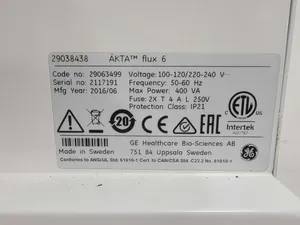 GE AKTA Flux 6 Tangential Flow Filtration System