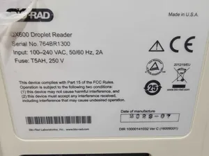 Bio-Rad QX600 Droplet Reader PCR and Thermal Cycler