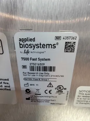 PCR y Termociclador Applied Biosystems 7500 Fast System