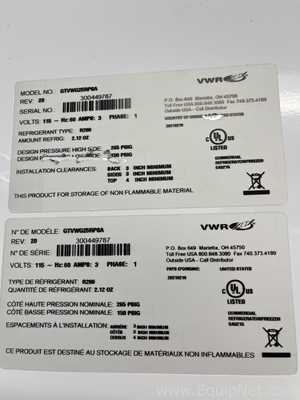 VWR GTVWG25RPSA General Purpose Refrigerator