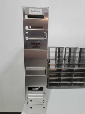 Large Lot of Various Freezer Racks Miscellaneous Lab Equipment