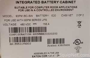 Fonte de Energia  Eaton Corporation 93PM UPS 20-200kW