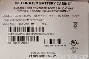 Fonte de Energia  Eaton Corporation 93PM UPS 20-200kW