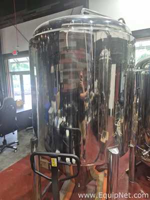 Lot Of Three 15 BBL Capacity Each Stainless Steel Jacketed Cone-bottom Fermentation Tanks